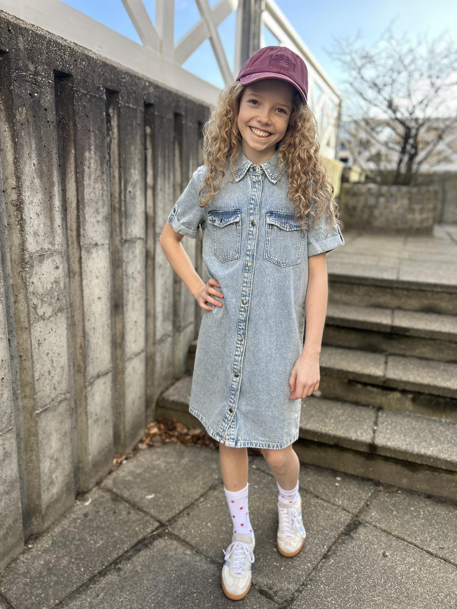 VMJENNIE Short Dress - Light Blue Denim
